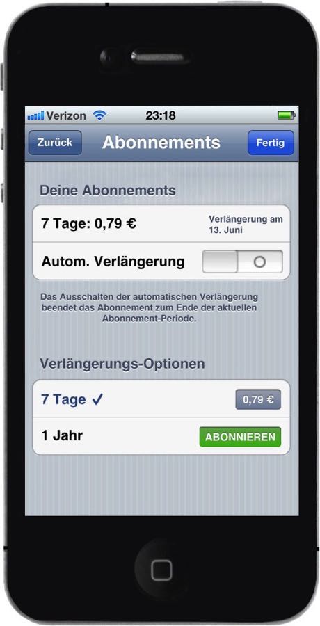 Abonnements im App Store