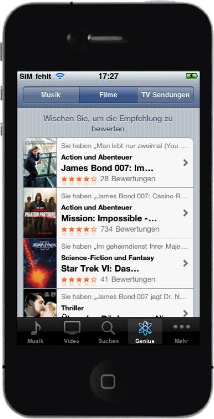 Genius kommt in den iTunes Store