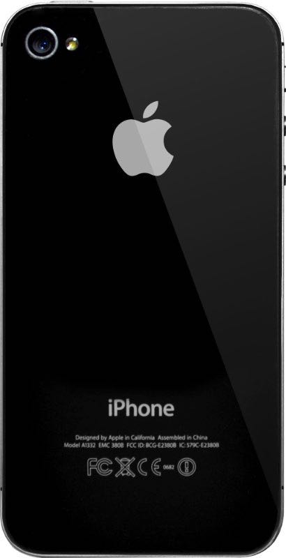 iPhone 4S Rückseite von 2011 in Schwarz