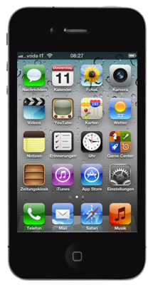 iPhone 4 mit drei Antennenstreifen
