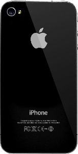 iPhone 4 Back Black Schwarz Rückseite