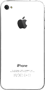 iPhone 4 Back Weis Rückseite Weiß